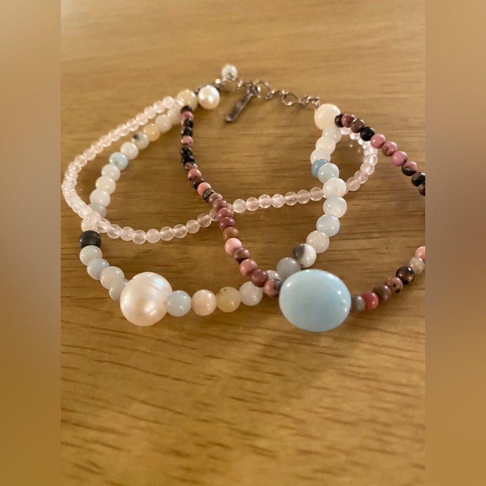 Vantel Pearls three strand bracelet with white pearl